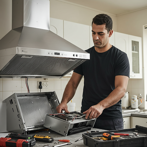 فني صيانة شفاطات وايت بوينت المُعتمد يُجري إصلاحًا دقيقًا باستخدام قطع غيار أصلية وأدوات احترافية، مع ظهور رقم الخط الساخن وايت بوينت 19224 لطلب خدمة صيانة فورية في جميع أنحاء مصر.